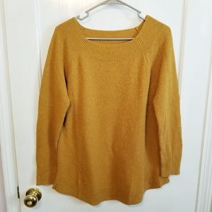LOFT Mustard Crewneck Sweater